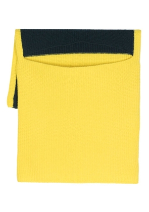 Homme Plissé Issey Miyake Frame and Blocks wool scarf - Yellow