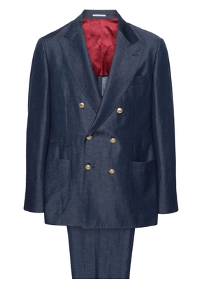 Brunello Cucinelli double-breasted suit - Blue
