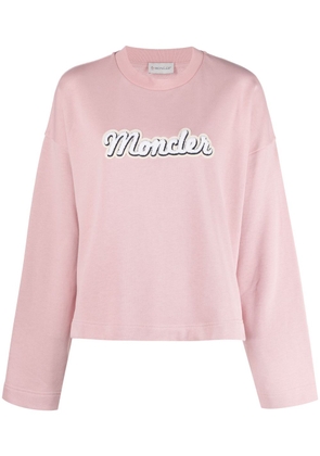 Moncler logo-print long-sleeve T-shirt - Pink