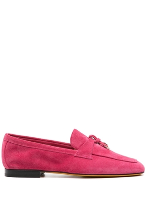 Doucal's tassel-detailed suede loafers - Pink