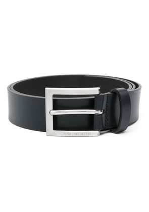 Karl Lagerfeld logo-engraved leather belt - Blue