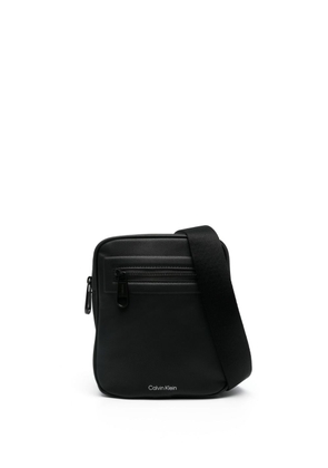 Calvin Klein logo-stamp messenger bag - Black