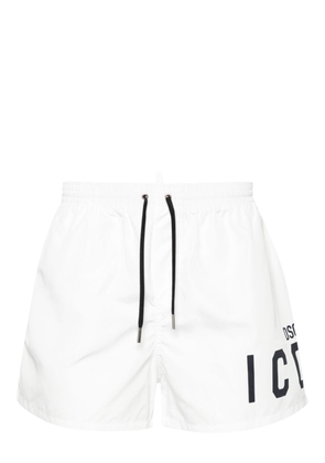 Dsquared2 logo-print swim shorts - White