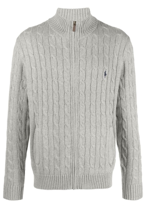 Polo Ralph Lauren Polo Pony-motif cable-knit cardigan - Grey