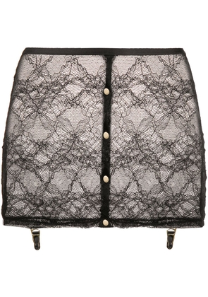 Maison Close lace suspender skirt - Black