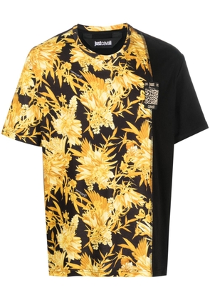 Just Cavalli floral-print T-shirt - Black