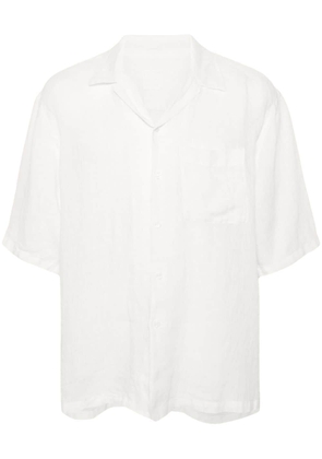 120% Lino camp-collar linen shirt - White