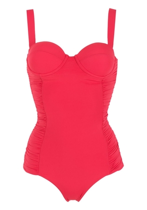 Isolda Vermelho ruched-detail swimsuit - Red