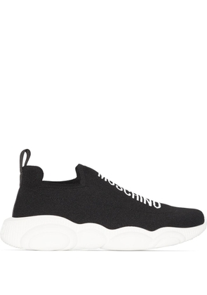 Moschino logo-print sock-style sneakers - Black