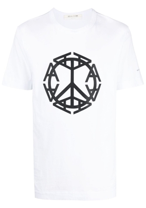 1017 ALYX 9SM Peace Sign logo-print T-shirt - White
