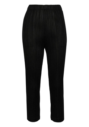 Pleats Please Issey Miyake Thicker pleated cropped trousers - Black