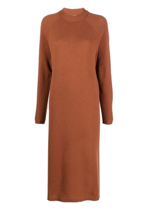Alysi mock-neck knit dress - Brown