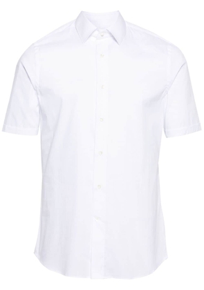 Canali classic-collar short-sleeve shirt - White