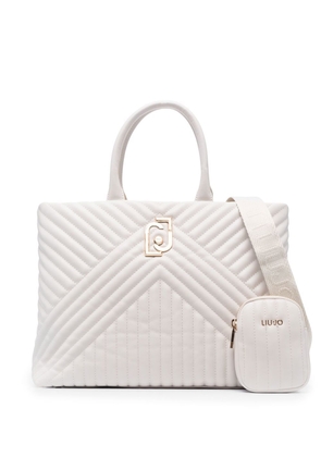 LIU JO quilted faux-leather tote - Neutrals