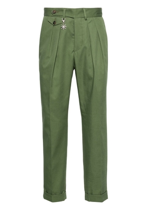 Manuel Ritz pleated tapered-leg chinos - Green