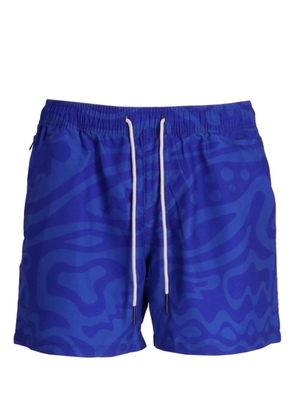 OAS Company abstract-print swim shorts - Blue