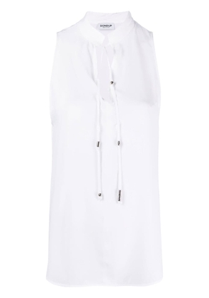 DONDUP keyhole-neck sleeveless dress - White