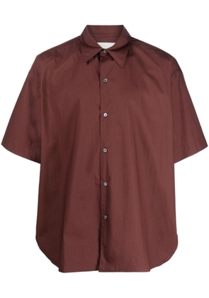 Studio Nicholson poplin short-sleeved shirt - Brown