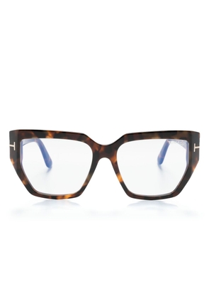 TOM FORD Eyewear oversize-frame glasses - Brown
