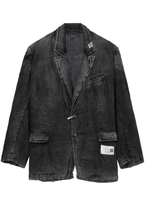 Maison MIHARA YASUHIRO faded effect linen jacket - Black