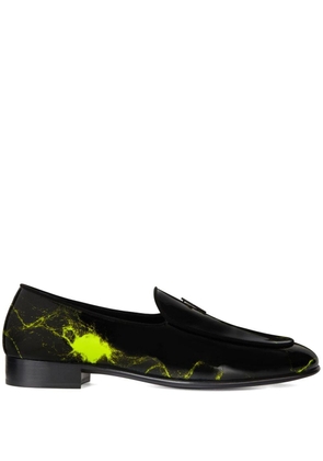 Giuseppe Zanotti lightning detail loafers - Black