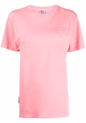 Autry embossed-logo cotton T-Shirt - Pink