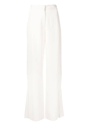 Simkhai wide-leg ruched trousers - White