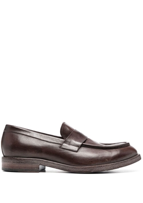 Moma round toe leather loafers - Brown