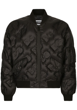 Dolce & Gabbana DG logo-quilted bomber jacket - Black