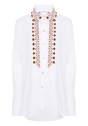 Ermanno Scervino embroidered cotton shirt - White