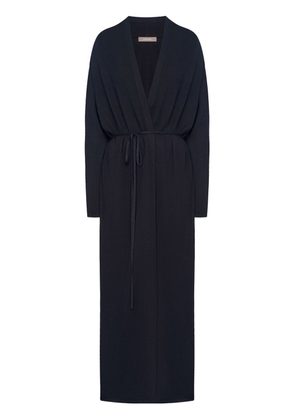 12 STOREEZ belted knitted maxi cardigan - Black