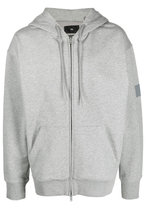 Y-3 organic cotton zip-up hoodie - Grey