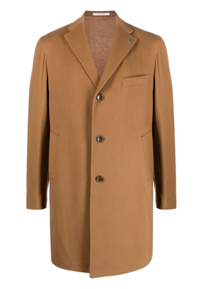 Tagliatore single-breasted wool-blend coat - Brown