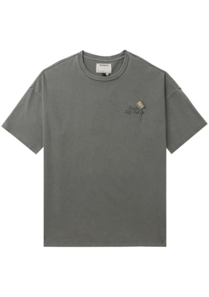 Musium Div. Van Gogh-embroidered cotton T-shirt - Grey