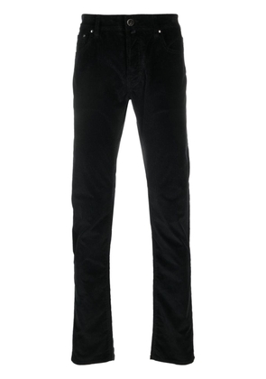 Jacob Cohën logo-patch straight-leg jeans - Black