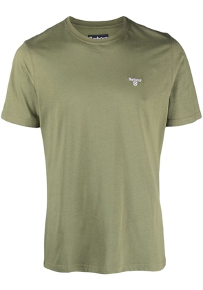 Barbour logo-embroidered cotton T-shirt - Green