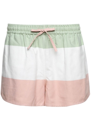 Marrakshi Life wide-stripe cotton shorts - White