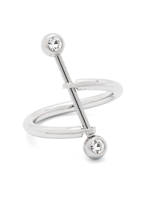 Justine Clenquet Holly crystal-detailed ring - Silver