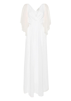Forte Forte tulle-panelled cotton-silk dress - White