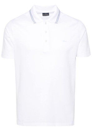 Paul & Shark logo-patch piqué polo shirt - White