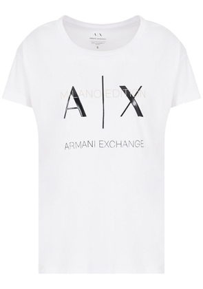 Armani Exchange logo-print cotton T-shirt - White