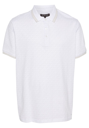 Michael Kors monogram-print polo shirt - White