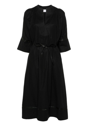 Yves Salomon belted midi dress - Black