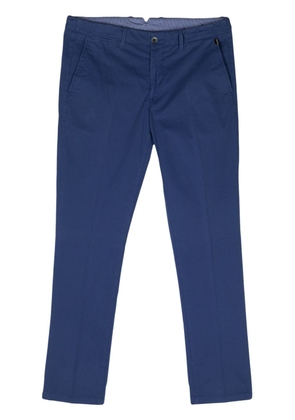 Corneliani tapered-leg cotton chino trousers - Blue