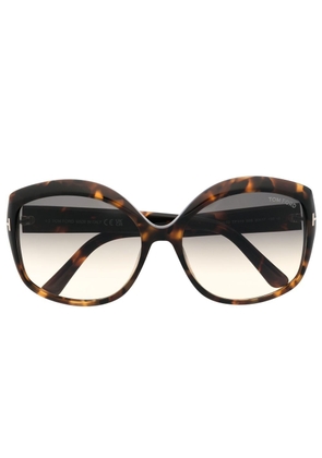 TOM FORD Eyewear tortoise-sheel cat-eye sunglasses - Brown