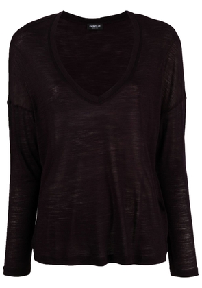 DONDUP V-neck pullover sweater - Purple