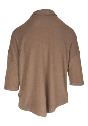 Majestic Filatures faded-effect drop-shoulder shirt - Brown
