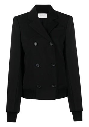 Sportmax double-breasted wool bomber jacket - Black