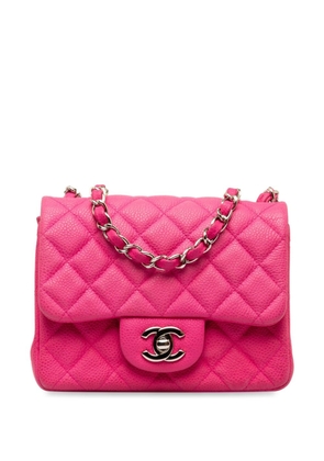 CHANEL Pre-Owned 2012-2013 Mini Square Caviar Single Flap shoulder bag - Pink