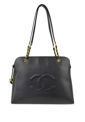 CHANEL Pre-Owned 1995 CC-embossed tote bag - Black